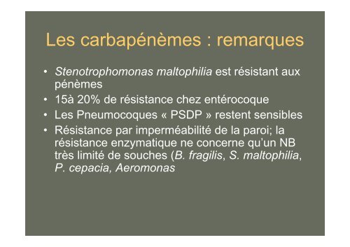 Principales Ã-lactamines : PÃ©nicillines G, A, M ... - Infectiologie