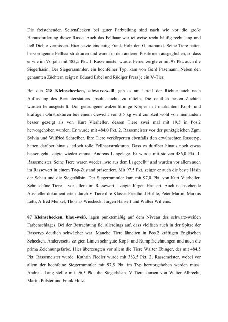 Bericht - Arbeitskreis Scheckenzüchter Deutschland