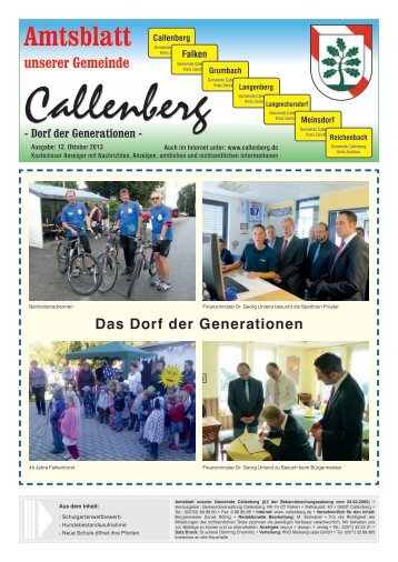 Amtsblatt - Gemeinde Callenberg