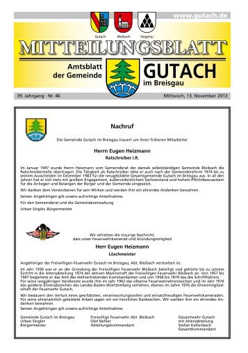 Gutach KW 46 ID 70122 - bei der Gemeinde Gutach im Breisgau