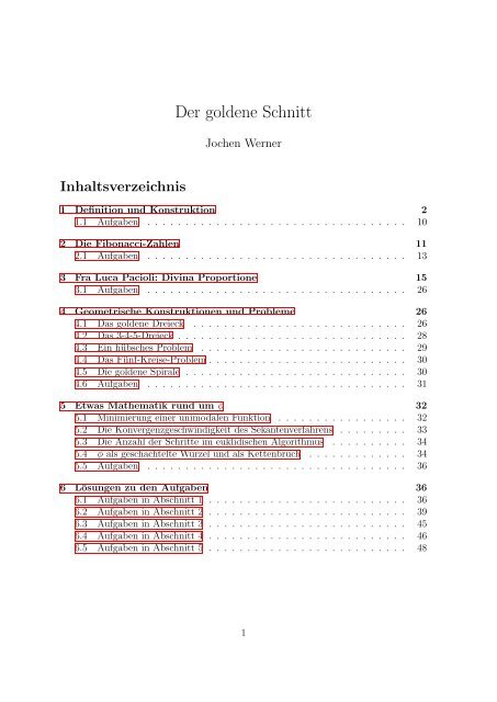 Der goldene Schnitt - Institut für Numerische und Angewandte ...