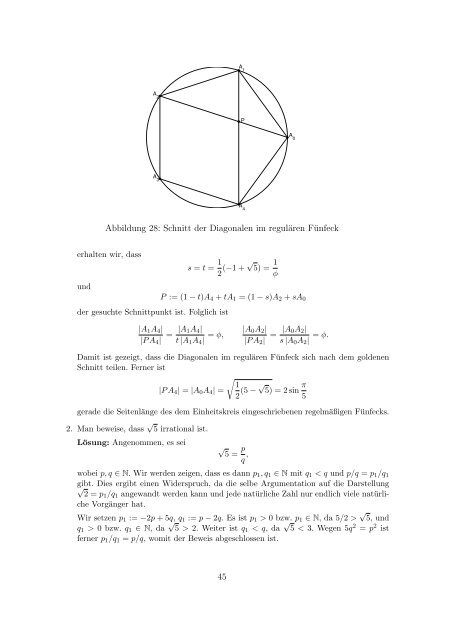 Der goldene Schnitt - Institut für Numerische und Angewandte ...