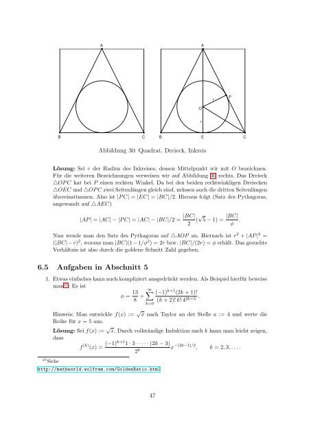 Der goldene Schnitt - Institut für Numerische und Angewandte ...