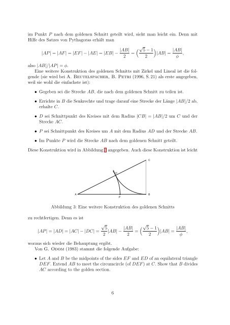 Der goldene Schnitt - Institut für Numerische und Angewandte ...