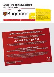 Amts- und Mitteilungsblatt der Gemeinde - Buggingen