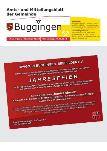 Amts- und Mitteilungsblatt der Gemeinde - Buggingen