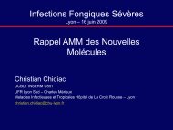 Infections Fongiques SÃ©vÃ¨res Lyon â 16 juin 2009 ... - Infectiologie