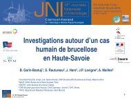 Investigation autour d'un cas humain de brucellose en ... - Infectiologie