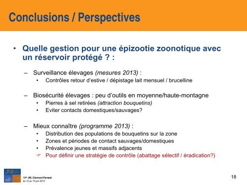 Investigation autour d'un cas humain de brucellose en ... - Infectiologie