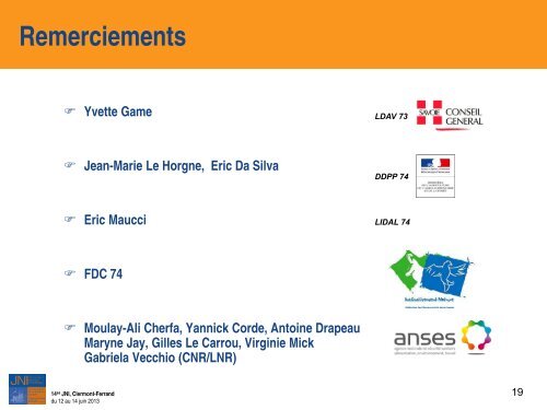 Investigation autour d'un cas humain de brucellose en ... - Infectiologie