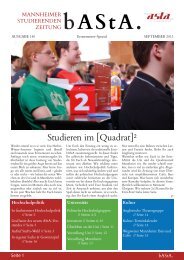 Studieren im [Quadrat]² - AStA Universität Mannheim