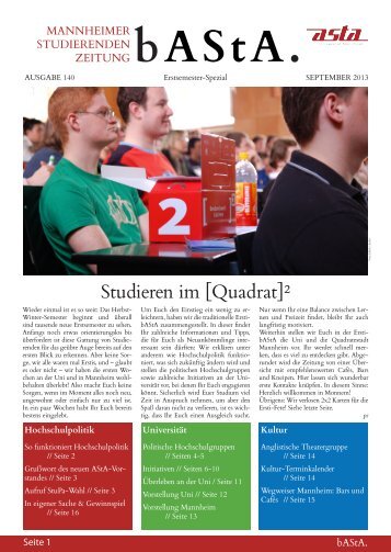 Studieren im [Quadrat]² - AStA Universität Mannheim