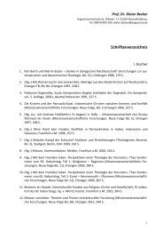 Schriftenverzeichnis - Augustana-Hochschule Neuendettelsau