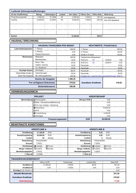 9 Finanzierungsantrag-Privatkredit - INFINA