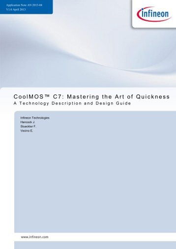 Application Note 650V CoolMOS™ C7 Mastering the Art of Quickness