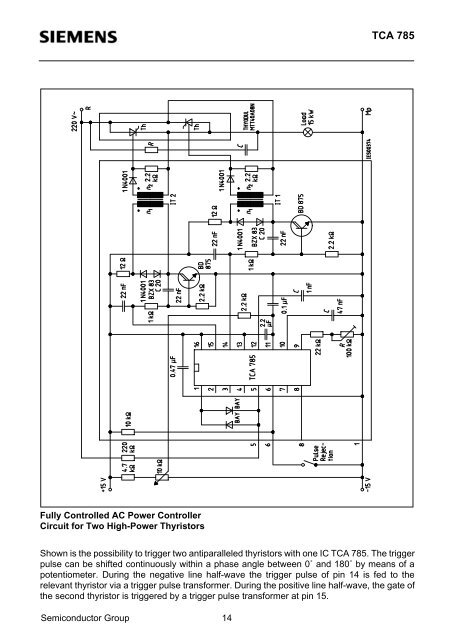 TCA 785 Phase Control IC TCA 785 - Infineon