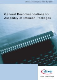 General Recommendations for Assembly of Infineon Packages