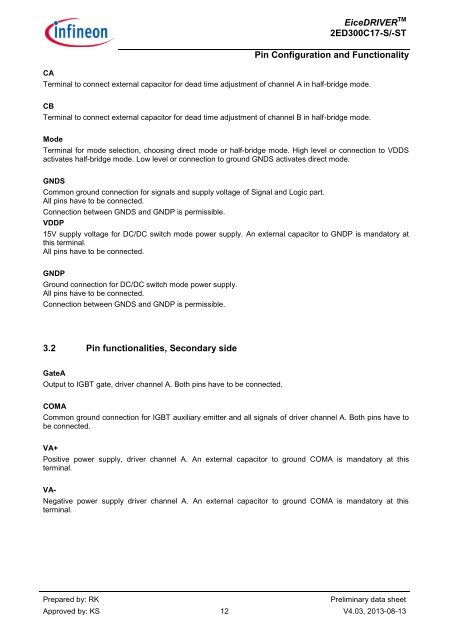 Download Datasheet - Infineon