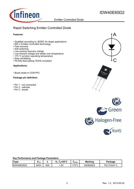 IDW40E65D2 - Infineon