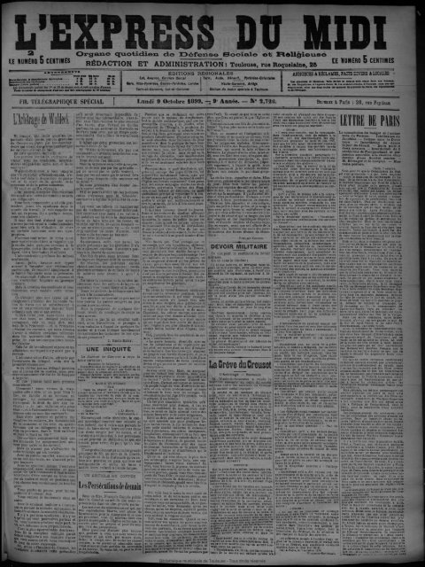 La Grève du Creusot - Presse régionale