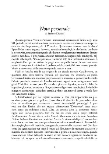 Scarica la Nota dell'Autore - Infinito Edizioni