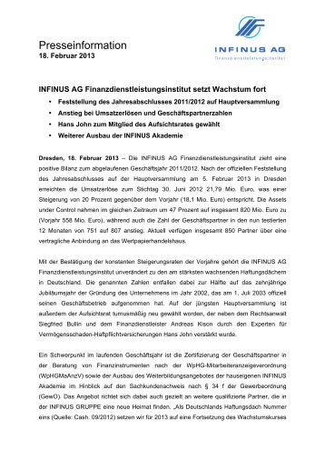 INFINUS AG Finanzdienstleistungsinstitut - INFINUS AG - Ihr ...