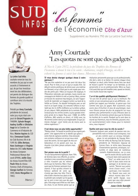 Les Femmes de l'Economie Côte d'Azur 2012, à ... - Info Economique