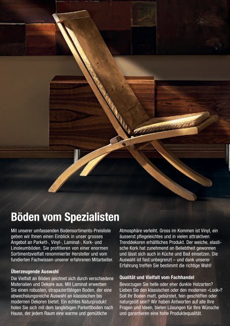 Parkett | Vinyl | Laminat | Kork | Linoleum - Holzwerkstoffe Gfeller AG