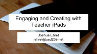 Engaging and Creating with Teacher iPads