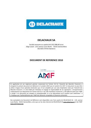 DELACHAUX SA - Info-financiere.fr