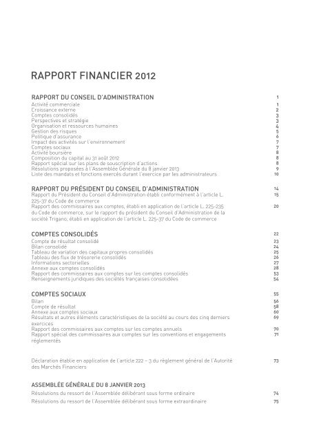 RAPPORT FINANCIER 2012 - Info-financiere.fr