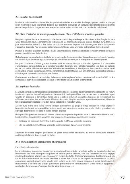 RAPPORT FINANCIER ANNUEL 2010 - Info-financiere.fr