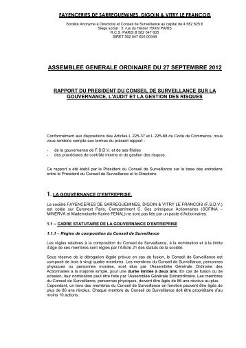 assemblee generale ordinaire du 27 septembre ... - Info-financiere.fr