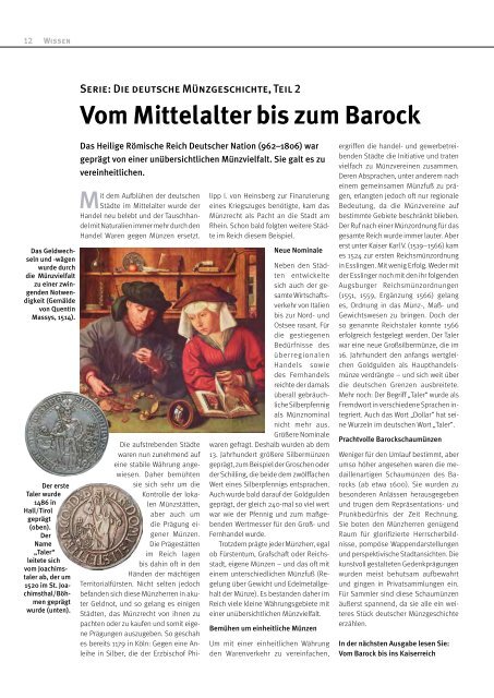 Serie: Die deutsche Münzgeschichte, Teil 1 - BADV