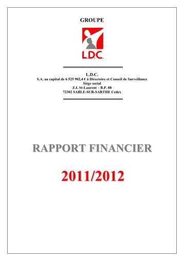 page de garde rapport financier 2011 2012 - Info-financiere.fr