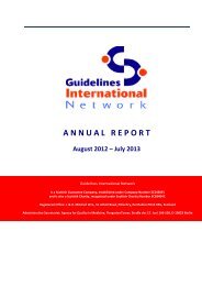 G-I-N Annual Report 2013 - Guidelines International Network