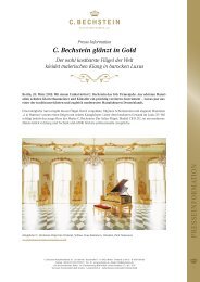 PR ESSEINF O R M A T IO N C. Bechstein glänzt in Gold