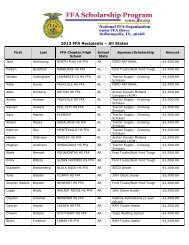 FFA Member Results - National FFA Organization