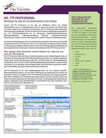 WS-FTP_Professional Datenblatt (PDF, 1.208 KB, deutsch)