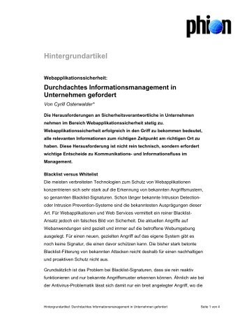 Durchdachtes Informationsmanagement in Unternehmen gefordert