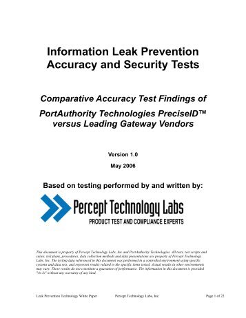 Information Leak Prevention Accuracy and Security Tests - Info-Point ...