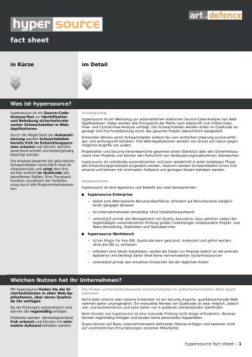 art of defence hypersource Factsheet - Info-Point-Security