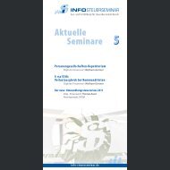 Aktuelle Seminare 5 - Info-Steuerseminar