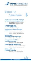 Aktuelle Seminare 3 - Info-Steuerseminar