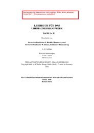 LEHRBUCH FÃR DAS UHRMACHERHANDWERK BAND I