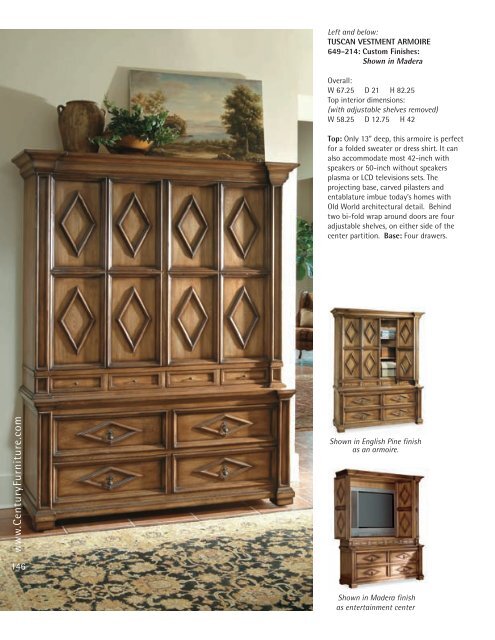 Download the Century Classics Collection ... - Century Furniture