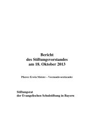 Bericht des Stiftungsvorstandes am 18. Oktober 2013