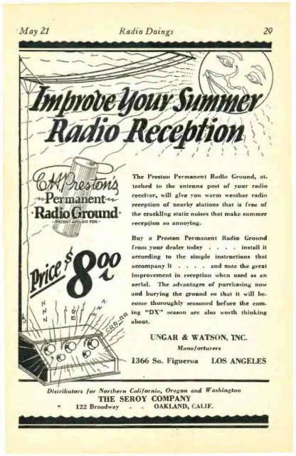 Radio Doings May 22, 1927 - AmericanRadioHistory.Com