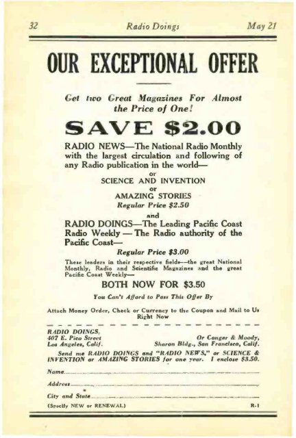 Radio Doings May 22, 1927 - AmericanRadioHistory.Com