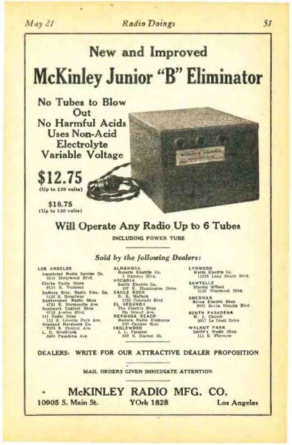 Radio Doings May 22, 1927 - AmericanRadioHistory.Com